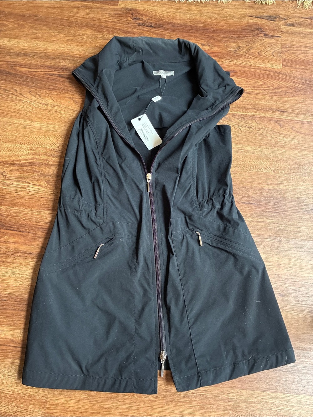 Anatomie Black Sleeveless Vest with Zip women’s small